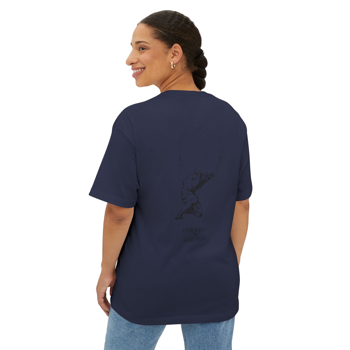Unisex Oversized Boxy Tee - Graphic Tee - Atlas - Endourance is strength