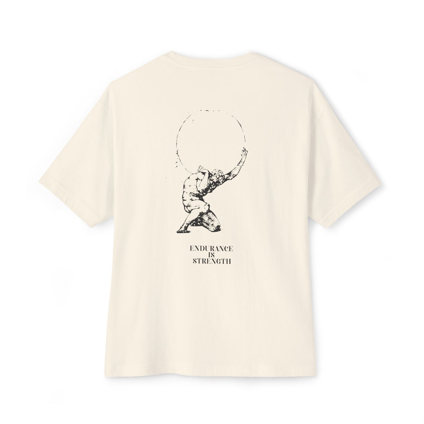 Unisex Oversized Boxy Tee - Graphic Tee - Atlas - Endourance is strength