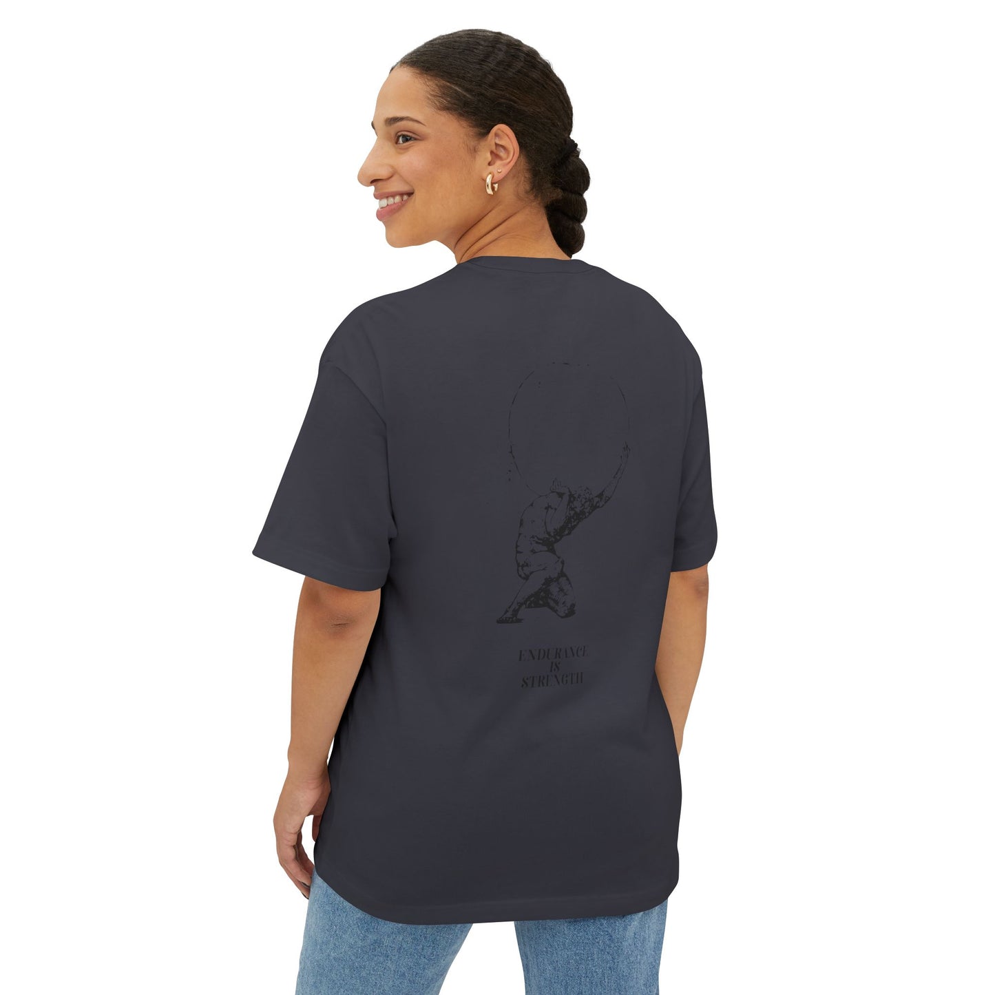 Unisex Oversized Boxy Tee - Graphic Tee - Atlas - Endourance is strength