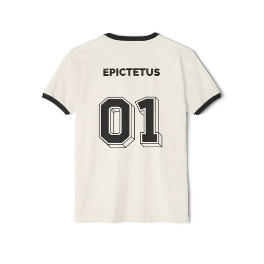 Unisex Ringer T-Shirt - Epictetus Jersey