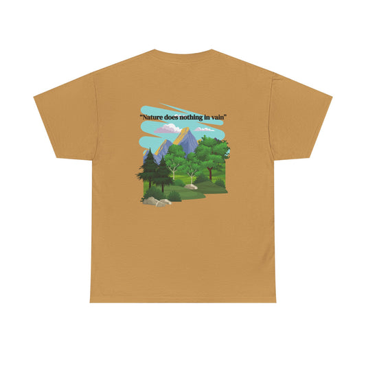 Unisex Heavy Cotton Tee - "Nature does nothing in vain" - Graphic tee